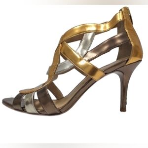 Marc Fisher metallic heeled sandals